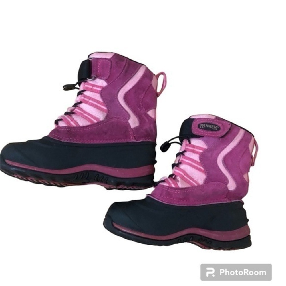 Girls Ranger‎ Snow Boots sz 8 with Dupont Thermal light. Winter Rain Boots